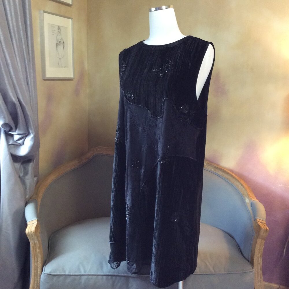 Topshop beaded velvet shift, worn once!